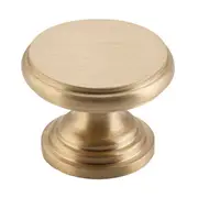 6692 Cupboard Knob Flat Satin Brass D32xP23mm