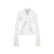 [Alexander Mcqueen] Alexander Mcqueen-Ivory White Paper Shirt-Donna 40 IT
