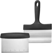 Heavy Duty Stainless Steel Griddle Scraper & Chopper - Blackstone Griddle Scrape