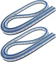 VICASKY Flexible Curve Tracer 2pcs Flexible Curve Ruler Rule for Use: Engineering Drawing Design Graphics Garment Design All Kinds of Painting Sewing Quilting Ruler
