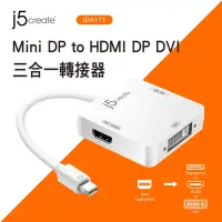 在飛比找Yahoo奇摩購物中心優惠-j5create 凱捷 Mini DP HDMI DP DV