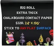 Oxdigi Black Chalkboard Contact Paper/24 x 196 inches/Large Chalk Board Roll Peel & Stick/Self Adhesive Wallpaper Blackboard Wall Decal Sticker Removable/Kids’ Black Chalkboard/extra thick 0.3mm / CPP