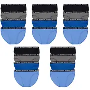 20 Pack Bonds Hipster Briefs Big Mens Plus Size Assorted 3XL-7XL Underwear Bulk Undies Comfy Cotton MVY94W