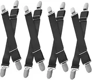 Motorcycle Pant Leg Strap Clips Boot Clip Binding Strap Pack Black Elastic for Outdoor Riding