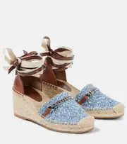 [Stella McCartney] Stella McCartney Gaia denim bouclé espadrilles AU 6 blue