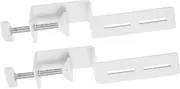 Veemoon 2Pcs C Clamp Right Angle Brackets for Stable Mounting for Welding Carpentry and Household Use for Installing Cabinets and Tables White Finish