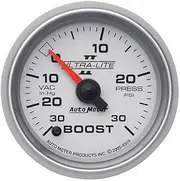 Autometer 2-1/16/" Boost/Vacuum 30 In HG/30PSI Stepper Motor Ultra-Lite II (4959)