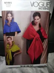 VOGUE PATTERN 1991 WRAPS MISSES SIZES SMALL MEDIUM LARGE UNCUT