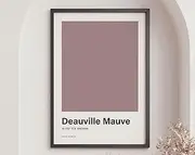 Deauville Mauve Color Poster Print Great Color Scheme Minimalistic Design Trending Colour Print Complementary Wall Poster