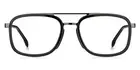 Boss Boss 1255 Eyeglasses Men Black Dark Ruthenium Square 54 New 100% Authentic