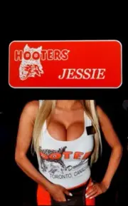 Hooters Uniform Jessie Name Tag Pin Back Dress Up Role Play Costume Accessory