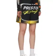 Heron Preston Black And yellow Racing Shorts Mens Size New With Tags Size L