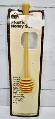 Vintage 80s Hoan Plastic Honey Server Spoon Dipper Hong Kong Utensil NOS New