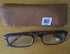 Reading Glasses, with Case, Brown/Tortoise, +1.50