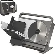 Electric Slicer Meat, Multifunctional Folding Slicer with 7.5 Inch Stainless Steel Blade, 0-15mm Adjustable Thickness, Commercial Home Fully Automatic Lamb Roll Meat Meat Grinder Ham Bread Slicer