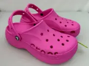 Women's US Size 8 Crocs Baya Platform Clog Electric Pink Style 208186-6QQ New