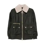 [Barbour] Barbour Shearling-collar Zip-front Jacket 6 UK BROWN