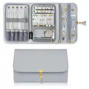 Veile Studios Foldable Jewelry Storage Travel Organizer Portable Multi Compartment Case For Rings Earrings And More Storage & Display
