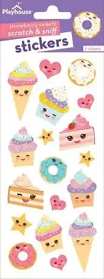Playhouse Kawaii Kitchen Strawberry Scented Scratch & Sniff Sticker Sheets - 1