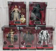 LOT 5 Disney Store Star Wars Elite Series Die Cast 7" Action Figure Gift Set New