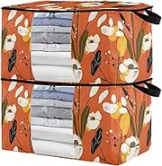 sanluoli 60L 2 Pack Under Bed Storage Bins with Reinforced Handles, clear window Drawer For Closet Storage