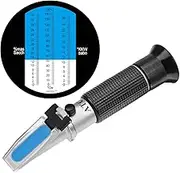 HH Tec Wine Refractometer Salinity Refractometer 0 to 32 Brix (ZUKER) 0 140 Ochsle 0 27 KMW with ATC for Winzer Wine Beer Fruit Fruit Wine Refractometer for Measuring Sugar Content