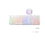 Retro 104 key USB Wired LED RGB Backlit Punk Round Keycap Mechanical Gaming Keyboard for PC Laptop