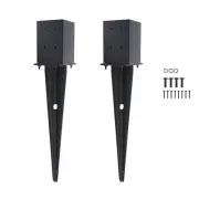 2 Pcs 4"x4" Fence Post Anchor Ground Spike,(Internal 3.6"x3.6"),Metal Post St...