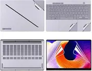 Jarttarn Laptop Decal Cover Compatible with 14'' ASUS ROG Zephyrus G14 2024 GA403U, Anti-Scratch Sticker Three Sided Notebook Film and High Definition Film (Silver)
