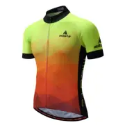 Reflective Cycling Shirts Men's Short Sleeve Bike Bicycle Jersey Top Coolmax