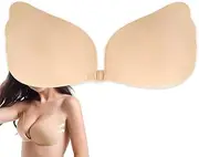 [FQQF] Adhesive Bra Push Up, Reusable Adhesive Bra Push Up Invisible Bra, Comfortable Push-Up Adhesive Bra, Easy to Use, Backless Bra (Cup Size: B), G, Medium