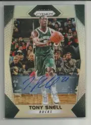 2017-18 Panini Prizm #183 Tony Snell Auto Autograph Silver Refractor Card -Bucks