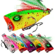 6pcs/pack Crankbaits Topwater Popper Fishing Lure 4.3cm/4g Bass Hard Bait Tackle