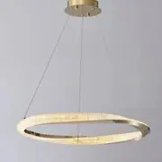Delessi Saturno Single Ring LED Pendant Light - Gold