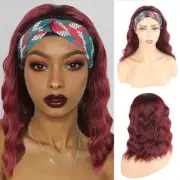Resistant Wig Half Headband Wig Ombre Curly Hair Wigs Short Wavy Headband Wig