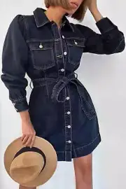 DECJUBA Soph Denim Mini Dress Size 14 New With Tags RRP $159.95