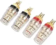 uxcell Terminal Binding Post Amplifier Banana Plug Jack Speaker Connector Black Red 2 Set