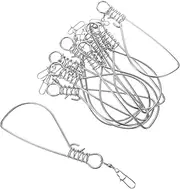 ibasenice 10pcs Stainless Steel Fishing Lure Buckles Swivel Snap Clips Set Portable Fishing Gear Accessories Sea Freshwater