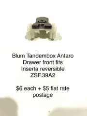 Blum Tandembox Antaro Drawers Front Fix ZSF.39A2 Inserta Reversible