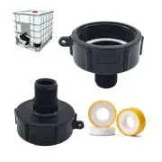 2PCS 275 330 Gallon IBC Tote Water Tank Adapter 2"NPS Fine Thread x 3/4" BSP/...