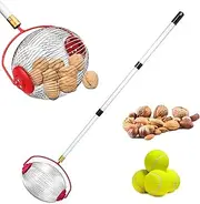Acorn Roller | Nut Harvester Rolling,Large Rolling Acorn Picker Upper Roller with Long Adjustable Handle for Acorns Nerf Darts, Tennis Balls Pochy