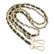 39" Purse Chain Strap, DIY Bag Chain Strap Replacement Adjustable, Black&Gold