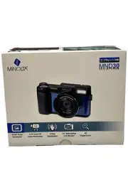 Minolta MND30 30MP 2.7K Digital Camera with 32gb SD Card Blue