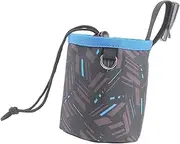 B Baosity Dog Treat Pouch Bag Pet Food Toy Bag Compact Supplies Carry Feed Snack Carrier Waist Clip Bag for Travel Leash Dog Training, Geometric Print