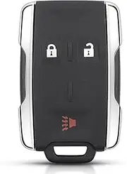 FLJKCT Car Key Shell 4 Buttons Smart Remote Key Protective Shell,for Chevrolet Silverado Colorado GMC Sierra 2014-2106 2017 2018
