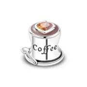 925 Sterling Silver Coffee Skewers Pendant For Women Diy Gift
