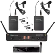Samson Concert 288 Presentation Headset Lavalier Wireless Microphone+AKG Mic