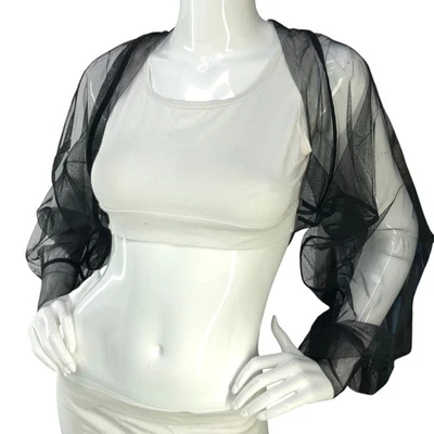 Marcella NYC Womens Size XS Blazer Olympia Bolero Mesh Sheer Cropped BRAND NEW