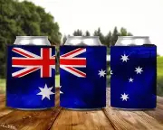Aussie Flag-One pc Neoprene Stubby Holder/Can Cooler-Celebrating Australia Day