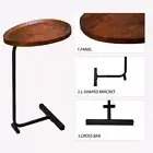 C Shaped Snack Side Table End Table for Sofa Couch Bed Room Small Table